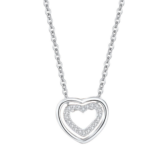 S925 Double Heart Necklace