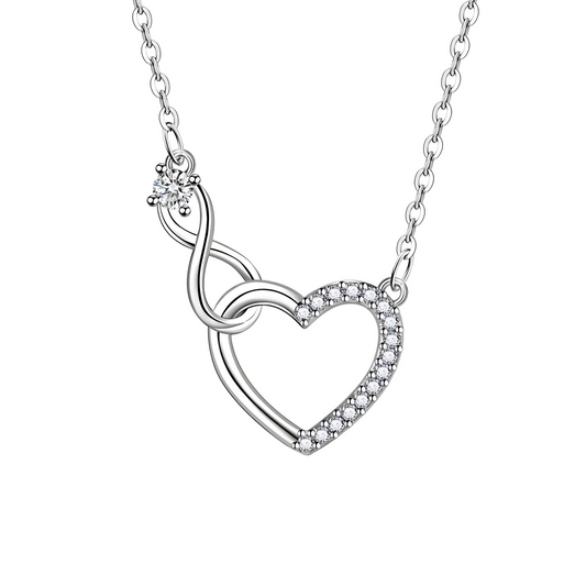 S925 Infinity Heart Loop Necklace