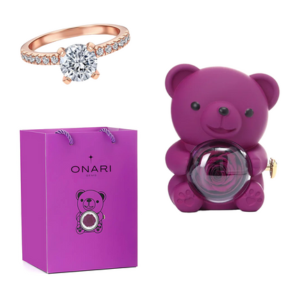 Eternal Rose Bear - & Promise Ring