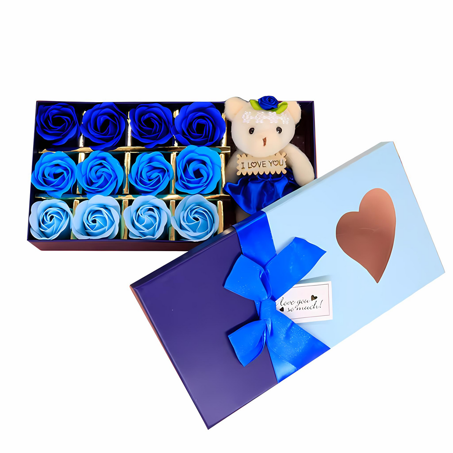 scented eternal rose box + bear