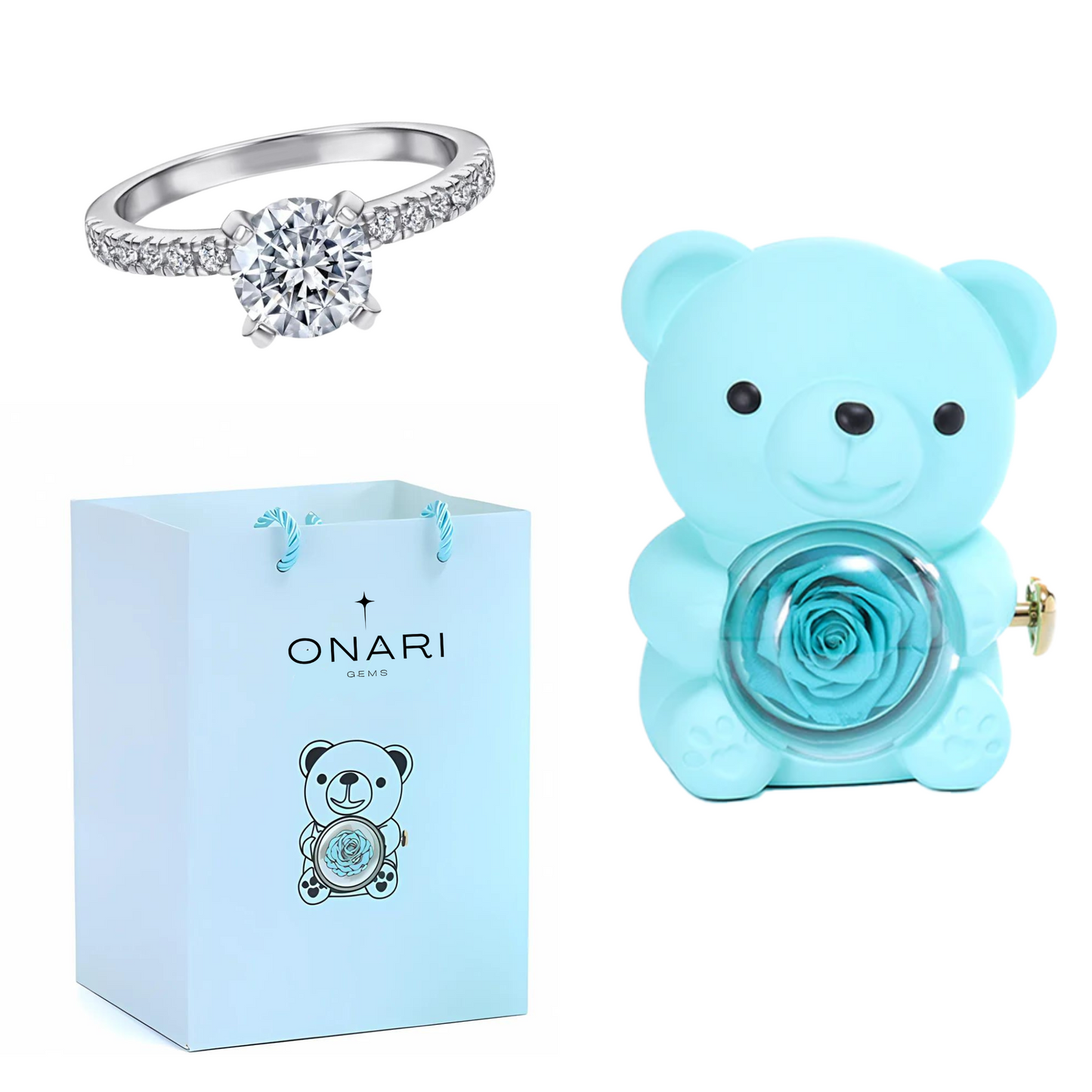 eternal rose bear - & promise ring