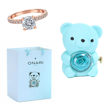 Eternal Rose Bear - & Promise Ring