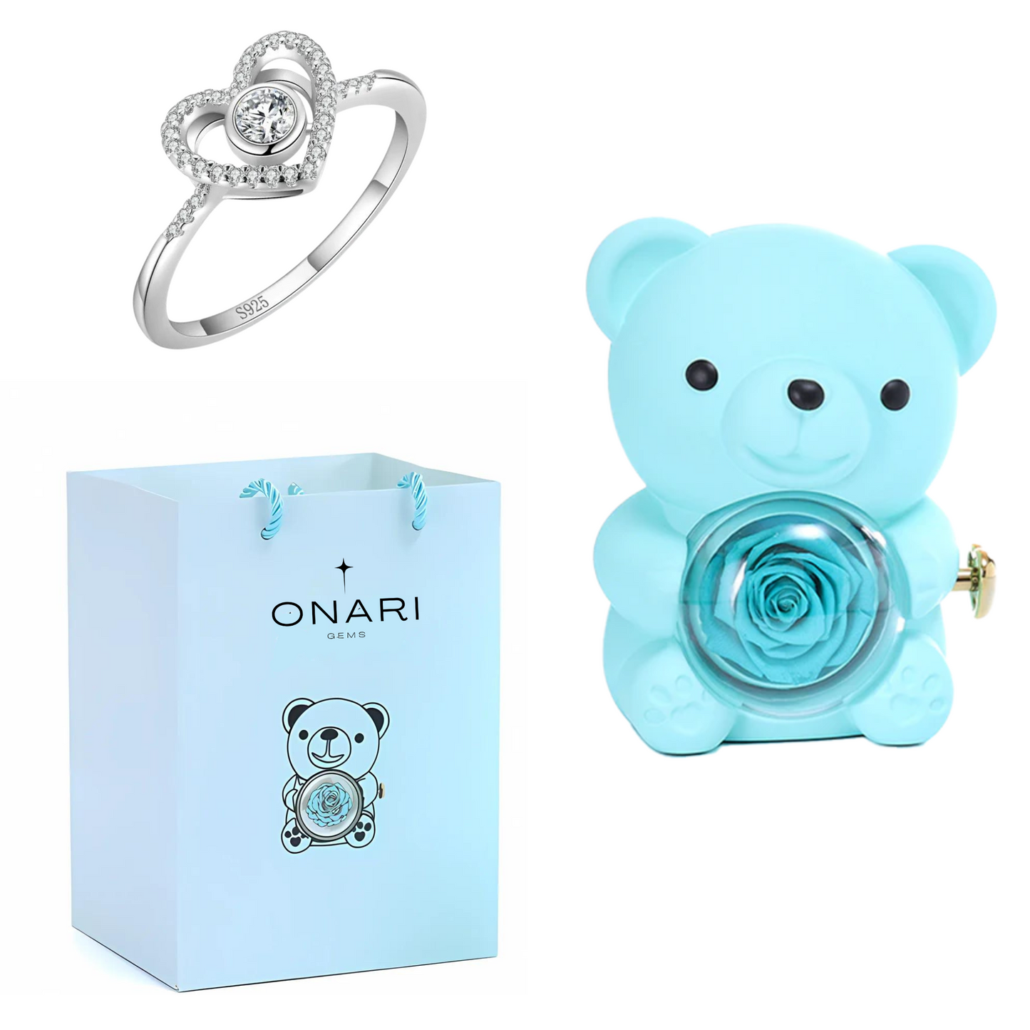 eternal rose bear - & promise ring