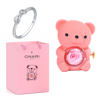 Eternal Rose Bear - & Promise Ring