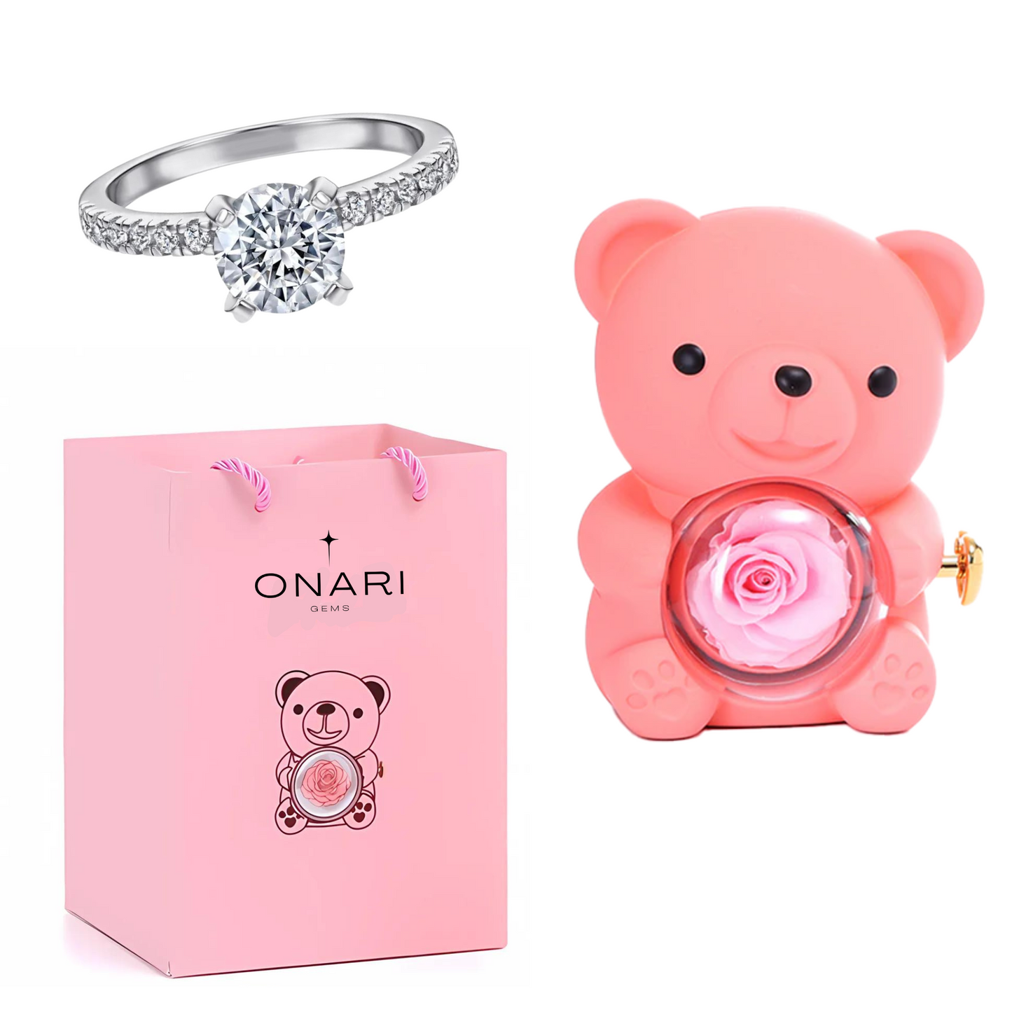 eternal rose bear - & promise ring