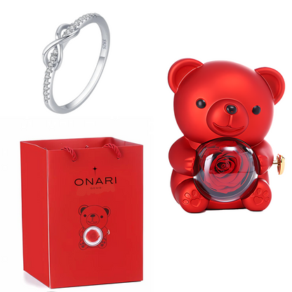 Eternal Rose Bear - & Promise Ring