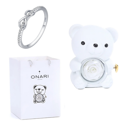 Eternal Rose Bear - & Promise Ring