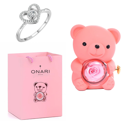 Eternal Rose Bear - & Promise Ring