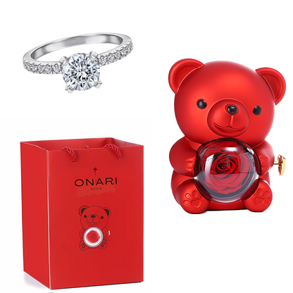 Eternal Rose Bear - & Promise Ring