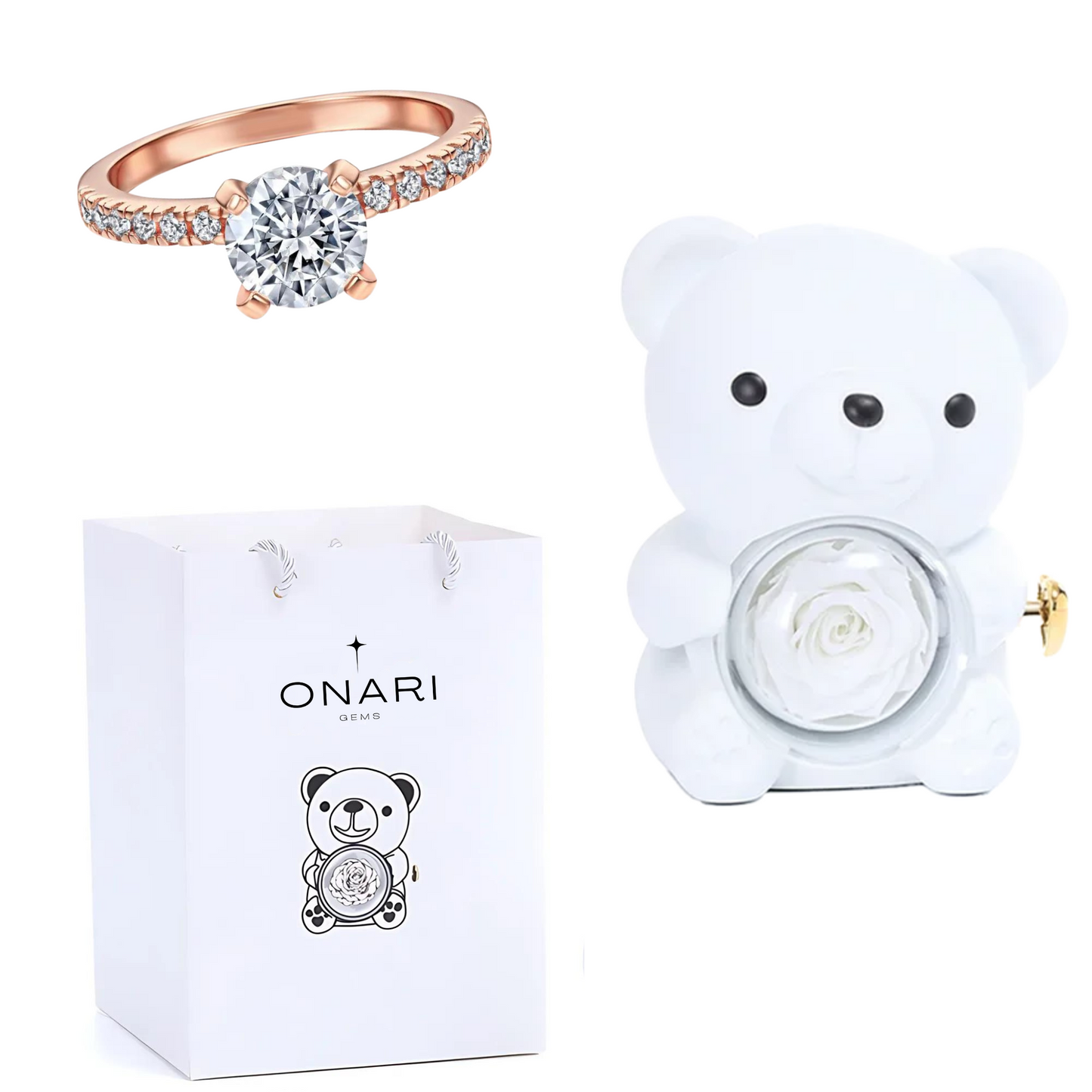 eternal rose bear - & promise ring