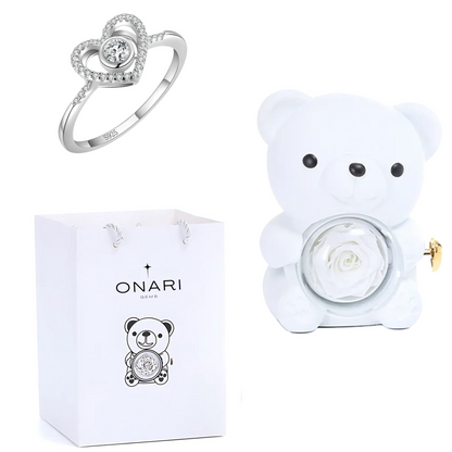 Eternal Rose Bear - & Promise Ring