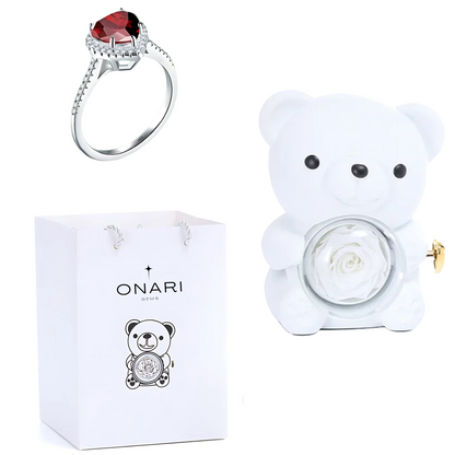 Eternal Rose Bear - & Promise Ring