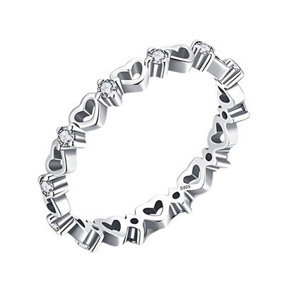 S925 Heart Band