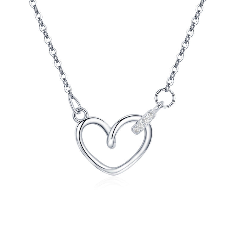 s925 elegant heart necklace