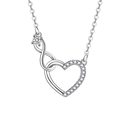 S925 Infinity Heart Loop Necklace