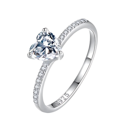 S925 Heart Zircon