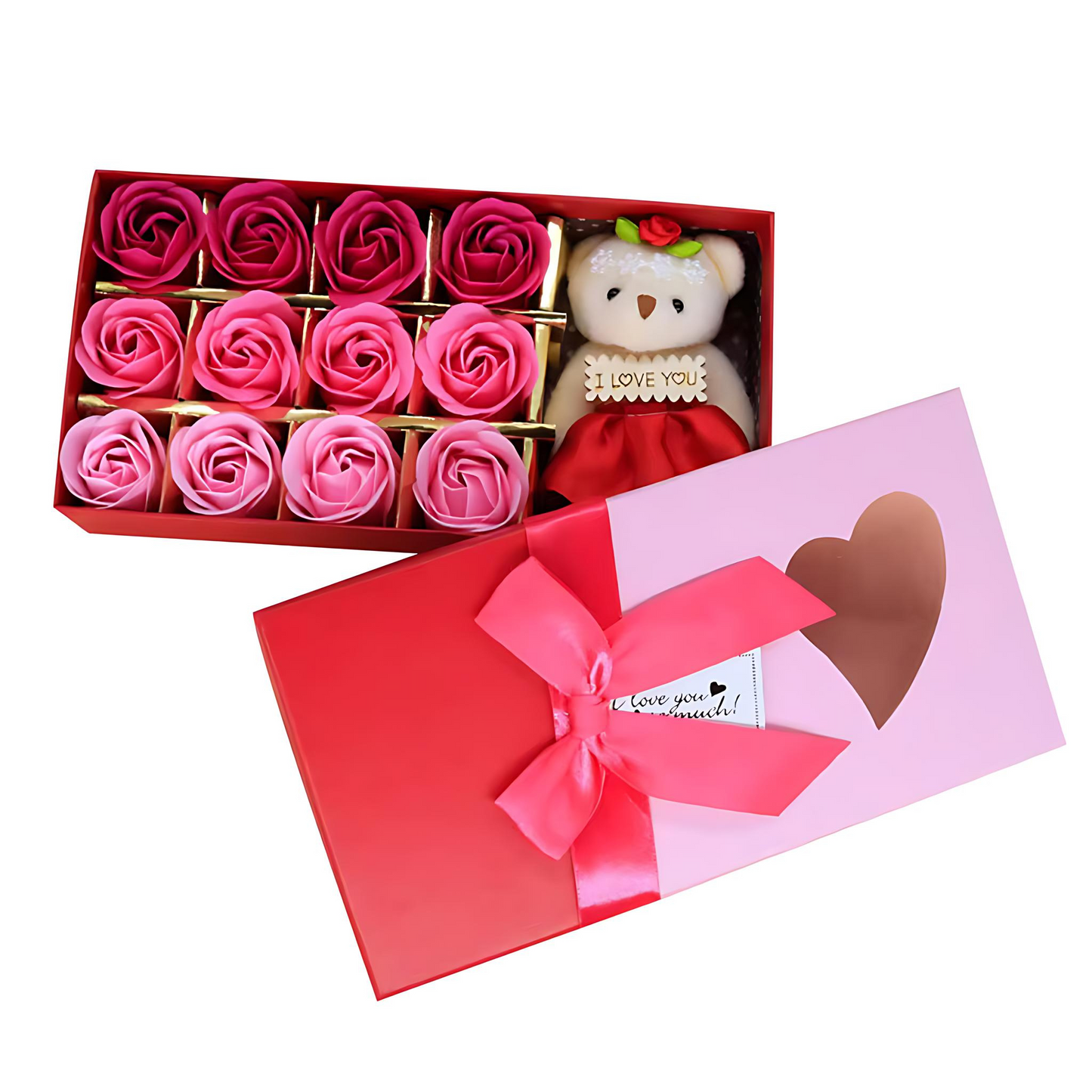 scented eternal rose box + bear