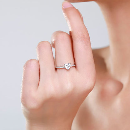 S925 Heart Zircon